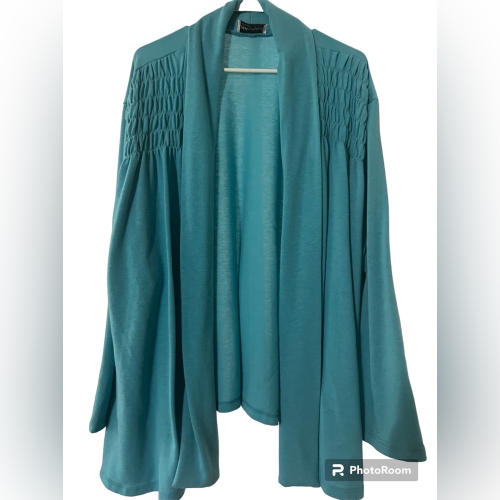 Anthony Richard cardigan. Ocean blue color